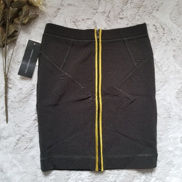 French Connection Forest Green Ebony Skirt New 2 - Picture 9 of 11